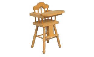 Bare Wood High Chair for 12th Scale Dolls House