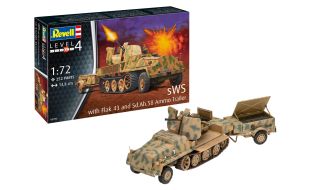 Revell 1/72 Scale sWS with Flak 43 and Sd.Ah.58 Ammo Trailer Model Kit