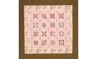 Pink Patchwork Rug or Blanket for 12th Scale Dolls House