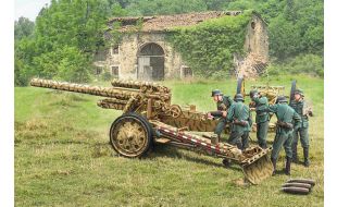 Italeri 1/72 Scale 15cm Field Howitzer 10.5cm Field Gun Model Kit