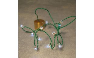 Battery Powered White String Lights for 12th Scale Dolls House