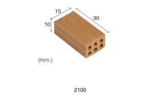 Aedes Ars Red Brick 15 x 30 x 10 (Pack of 25 Bricks)