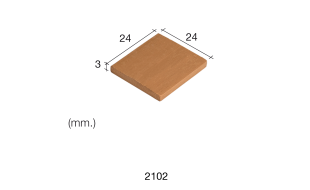 Aedes Ars Red Tile 24 x 24 x 3 (Pack of 25 Tiles)
