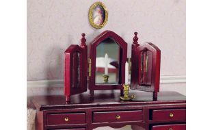 Mahogany Dressing Table Mirror for 12th Scale Dolls House