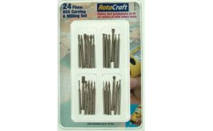 Rotacraft 24 piece HSS Carving and Milling Set