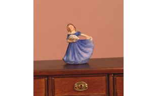 Orange or Blue Lady Ornaments for 12th Scale Dolls House