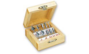 Proxxon 10 Piece Wood Router Bit Set