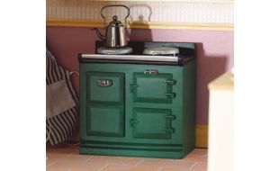 Green Aga Stove for 12th Scale Dolls House