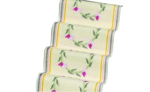 Pink Rose Stair Carpet for 12th Scale Dolls House