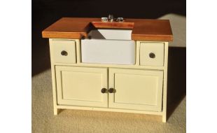 Cream Shaker Style Sink Unit for 12th Scale Dolls House