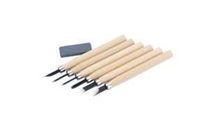 6-piece Miniature Carving Set And Stone