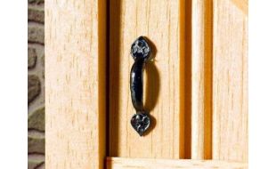 Two Black Tudor Style Black Door Handles for 12th Scale Dolls House