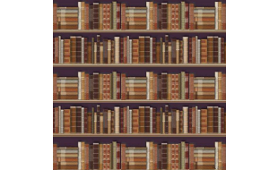 Traditional Bookcase Wallpaper for 12th Scale Dolls House