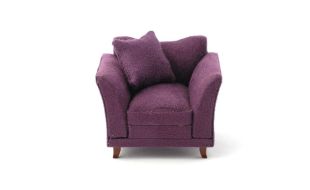 Soft Plum Armchair for 12th Scale Dolls House