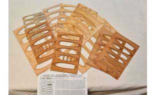 Mantua Models H.M.S Victory Wooden Model Ship Kit - All Wood Life Boat Set - Set Of 6