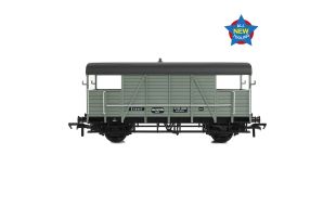 Branchline SE&CR 25T 'Dance Hall' Brake Van BR Grey (Early) OO Gauge