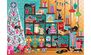 Cobble Hill Christmas Cats 1000 Piece Jigsaw