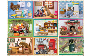 Cobble Hill Squirrels At Home 1000 Piece Jigsaw