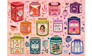 Cobble Hill Tea Tin Treasures 1000 Piece Jigsaw