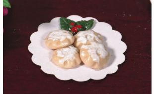Plate of Mince Pies for 12th Scale Dolls House