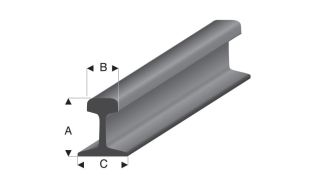 Super Styrene Railroad Profiles - Selection of Sizes Available