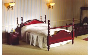Victorian Pediment Double Bed for 12th Scale Dolls House