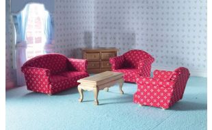 Sitting Room Set (5 Pcs) for 12th Scale Dolls House