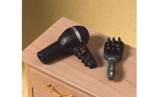 Hair Dryer and Brushfor 12th Scale Dolls House