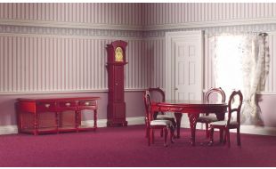7 Piece Traditional Dining Room Set for 12th Scale Dolls House
