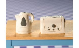 Modern Kettle and Toaster Setfor 12th Scale Dolls House