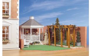 Garden and Pergola Ready to Assemble 12th Scale Dolls House Kit