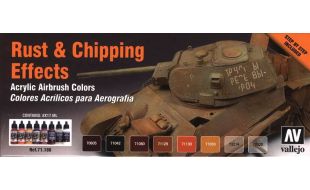 Vallejo Model Air Rust & Chipping Effects Paint Set