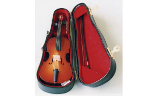 Double Bass in Black Case for 12th Scale Dolls House