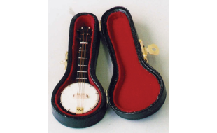 Banjo in Black Case for 12th Scale Dolls House