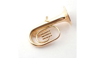 Brass Baritone Tuba for 12th Scale Dolls House