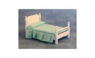Victorian White Single Bed for 12th Scale Dolls House