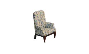 Floral Fireside Chair for 12th Scale Dolls House