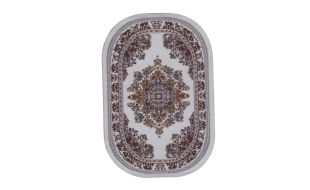 Cream Small Oval Carpet for 12th Scale Dolls House