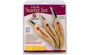 Flexcut 3-Knife Wood Carvers Starter Set KN500