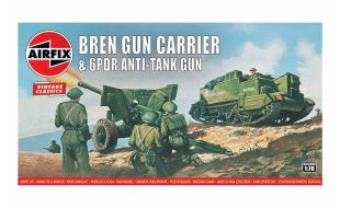 Airfix 1/76 Scale Bren Gun Carrier & 6 pdr AT Gun Model Kit