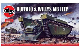 Airfix 1/76 Scale Buffalo Willys MB Jeep Model Kit