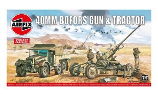 Airfix 1/76 Scale Bofors Gun & Tractor Model Kit
