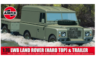 Airfix 1/76 Scale LWB Land Rover (Hard Top) & Trailer Model Kit