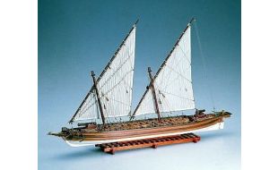 Amati Arrow American Gunboat 1:55 Scale 44cm Length Model Wood Boat Complete Kit