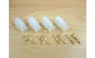 Tamiya Style Charging Plugs with Gold Pins Pack of 4