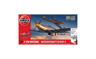 Airfix 1/72 Scale P-51D Mustang vs Bf109F-4 Dogfight Double Gift Set