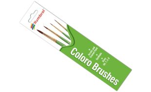 Humbrol Coloro Brush Pack Sizes 00, 1, 4, 8