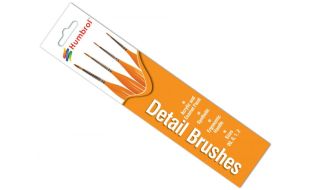 Humbrol Detail Brush Pack Sizes 00,0,1,2