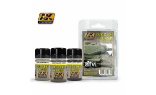 AK Interactive Dust and Dirt Deposits Weathering Set