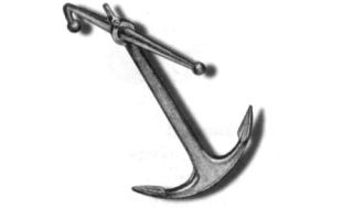 Admiralty Anchor Iron and Brass